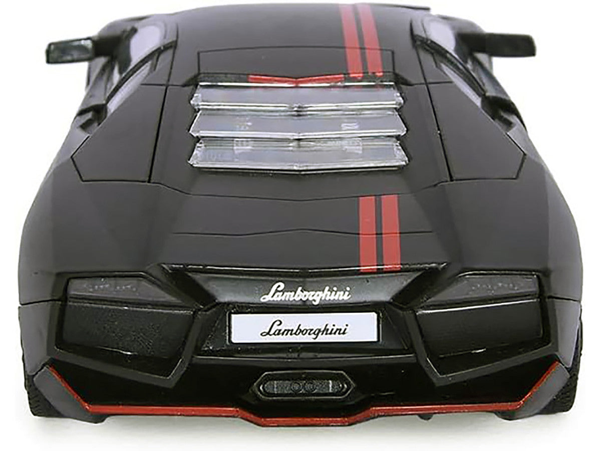 Lamborghini Reventon Matt Black with Red Stripes "Satin Paint" Series 1/24 Diecast Model Car by Motormax LuxuryLifeWay Online Store