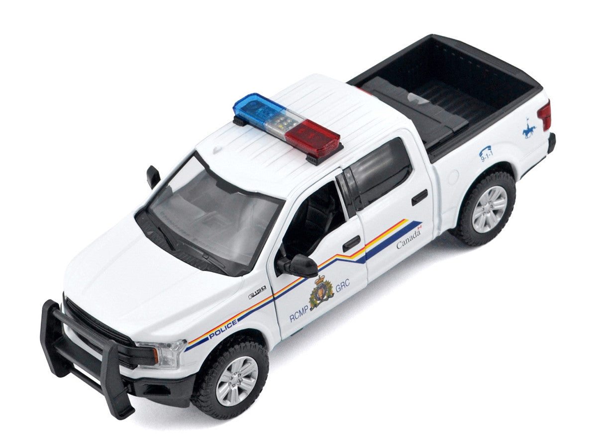 2019 Ford F-150 Lariat Crew Cab Pickup Truck "Royal Canadian Mounted Police" White with Flashing Light Bar and Front and Rear Lights and Sounds "Law Enforcement and Public Service" Series 1/27 Diecast Model Car by Motormax LuxuryLifeWay Online Store