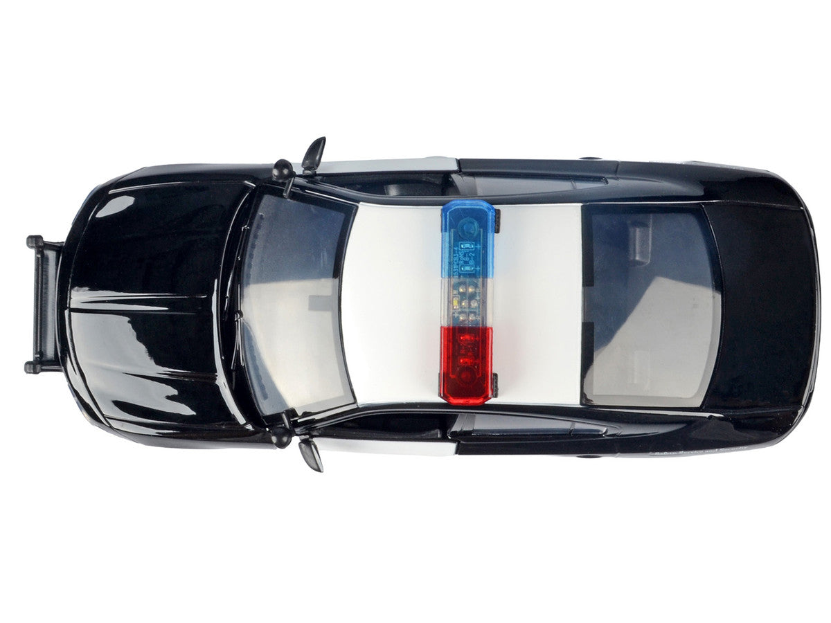 2023 Dodge Charger Pursuit Police Car "California Highway Patrol (CHP)" Black and White with Flashing Light Bar and Front and Rear Lights and Sounds 1/24 Diecast Model Car by Motormax LuxuryLifeWay Online Store