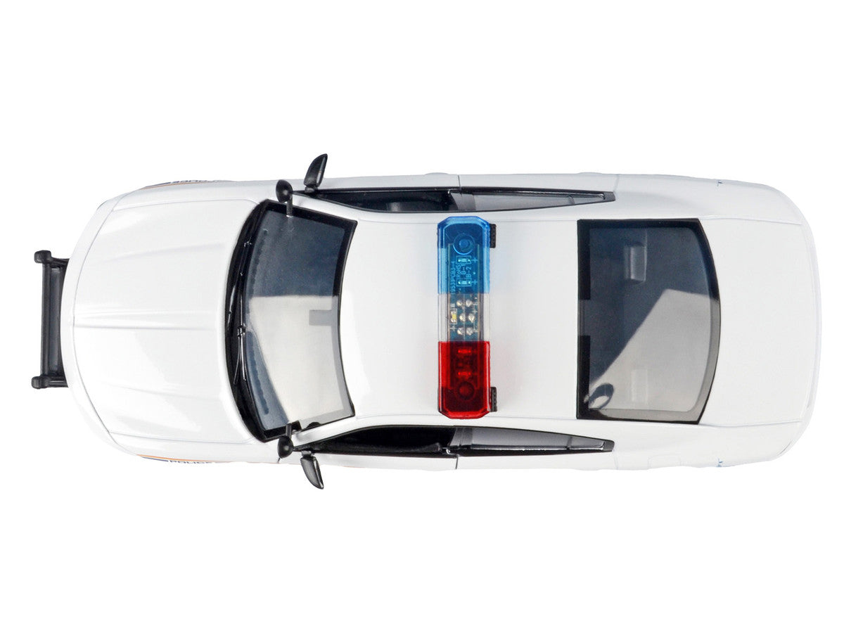 2023 Dodge Charger Pursuit Police Car "Royal Canadian Mounted Police (RCMP)" White with Flashing Light Bar and Front and Rear Lights and Sound 1/24 Diecast Model Car by Motormax LuxuryLifeWay Online Store