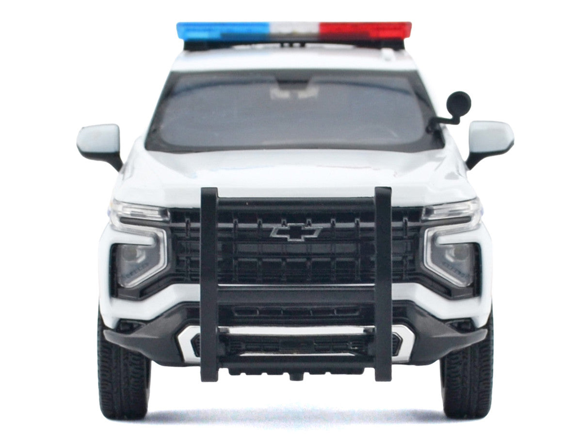 2025 Chevrolet Tahoe PPV "RCMP (Royal Canadian Mounted Police)" White with Stripes with Flashing Light Bar and Front and Rear Lights and Sounds 1/24 Diecast Model Car by Motormax LuxuryLifeWay Online Store