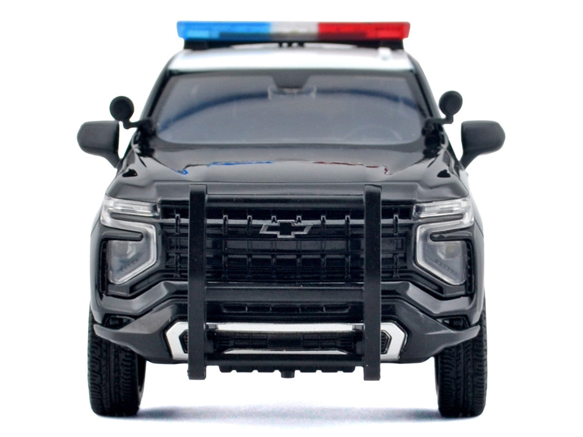 2025 Chevrolet Tahoe PPV "CHP (California Highway Patrol)" Black and White with Flashing Light Bar and Front and Rear Lights and Sounds 1/24 Diecast Model Car by Motormax LuxuryLifeWay Online Store