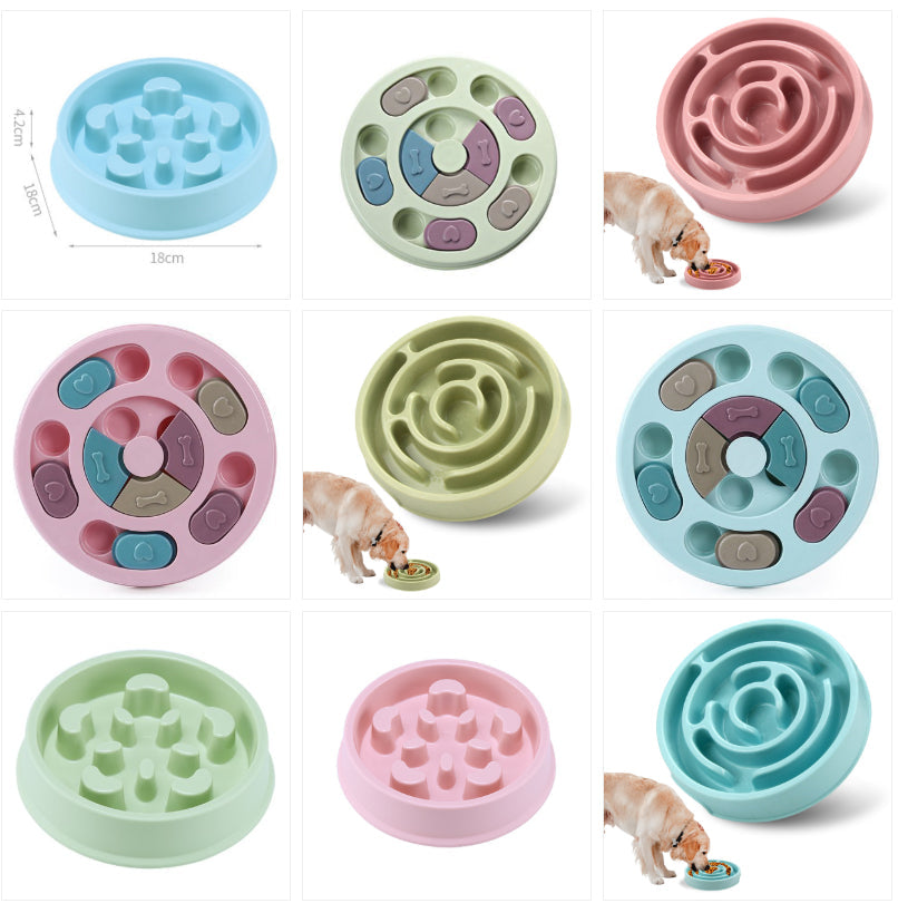 Pet Bowl Anti Choking Slow Feeding Puzzle Feeder Pets Fashion