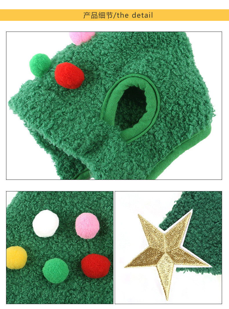Pet Hat Christmas Tree Shape Pets Fashion