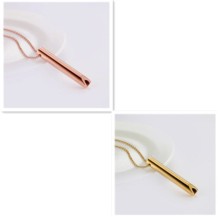 Breathing Necklace Adjustable Breathing Relieve Pressure Ornament Stainless Steel Decompression Jewelry CJD2