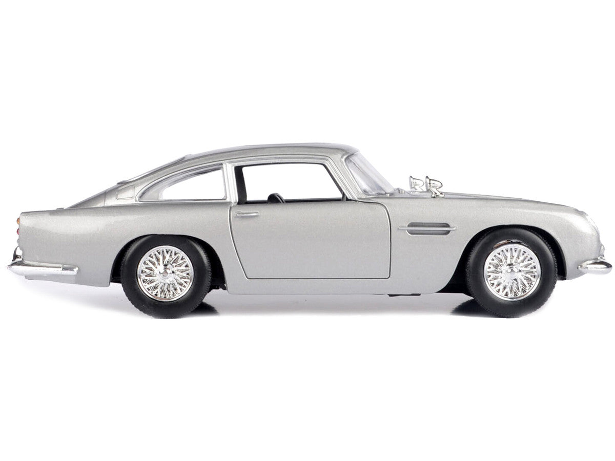 Aston Martin DB5 RHD (Right Hand Drive) Silver Metallic James Bond 007 "Goldfinger" (1964) Movie "James Bond Collection" Series 1/24 Diecast Model Car by Motormax LuxuryLifeWay Online Store