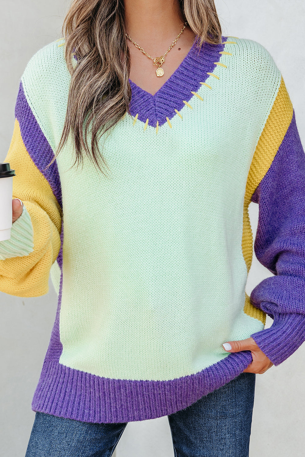 Colette Knitted Drop Shoulder Sweater LuxuryLifeWay Online Store