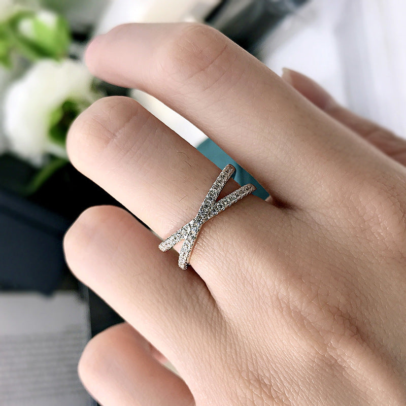 S925 Silver Cross Ring For Women LadyShow.Store