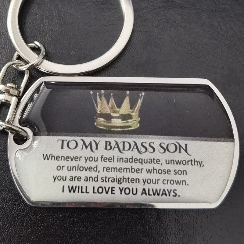 To My Badass Metal Keychains LadyShow.Store