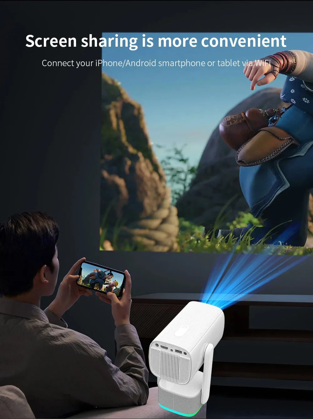 Portable 4K Android Projector Best YouTube Store