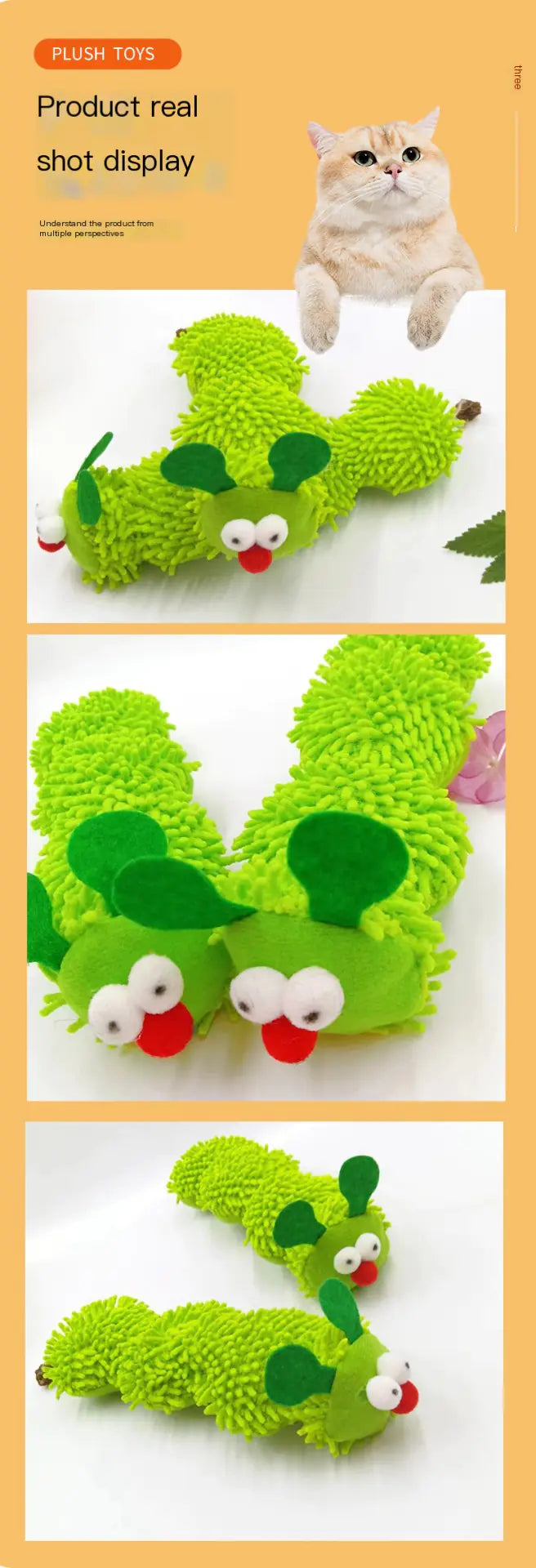 Feline Fun Caterpillar Toy