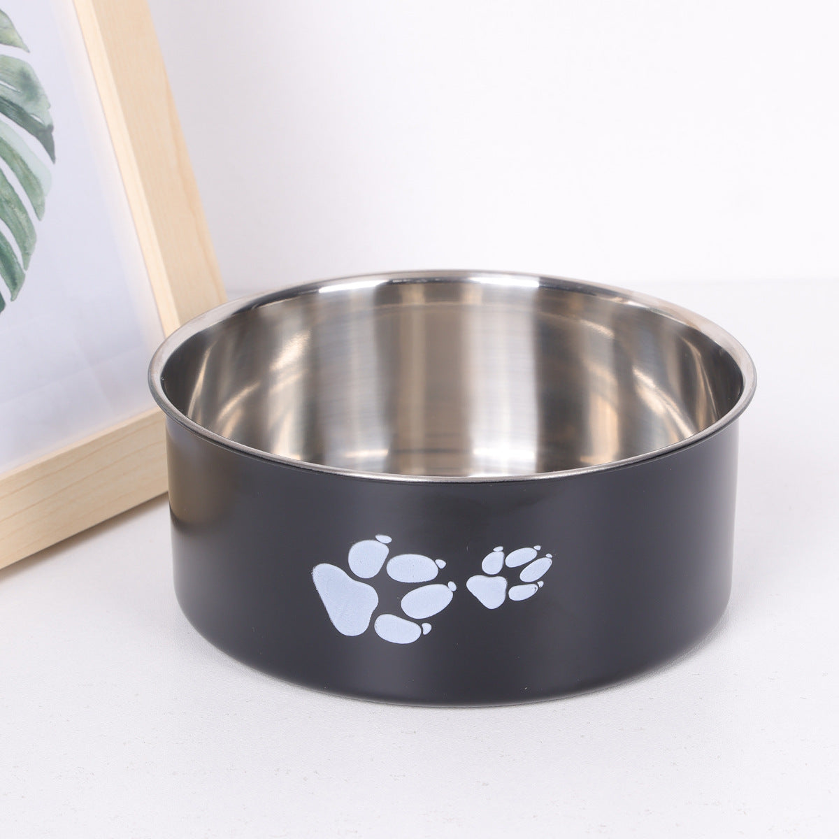 Stainless Steel Dog Bowl Large Capacity Anti-tumble Cat Bowl Pets Fashion