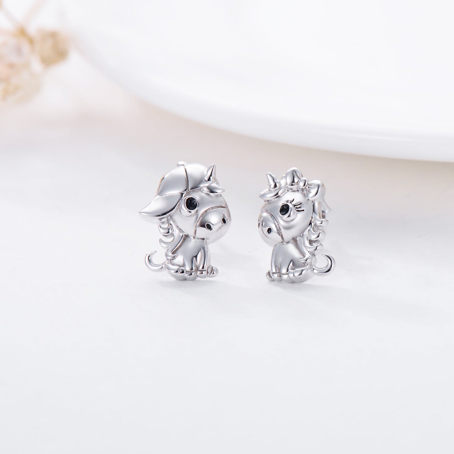Unicorn Earrings in Sterling Silver Cute Gift for Girls LadyShow.Store