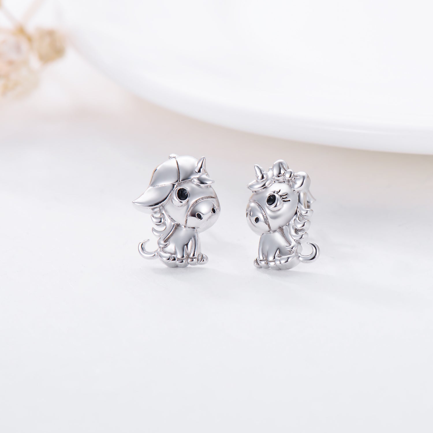 Unicorn Earrings in Sterling Silver Cute Gift for Girls LadyShow.Store