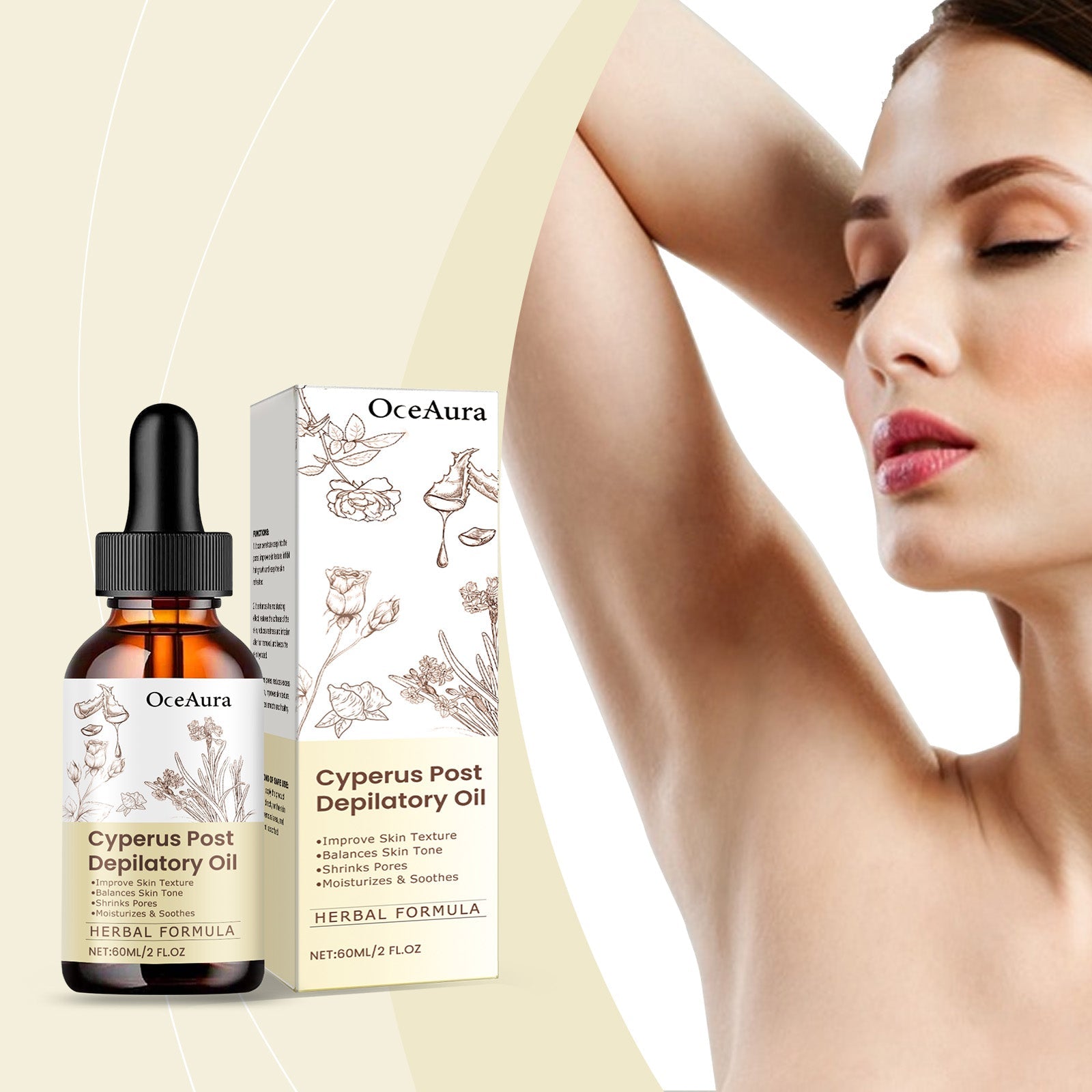 Hair Removal Care Essential Oil 60ml Tri Light Beauty
