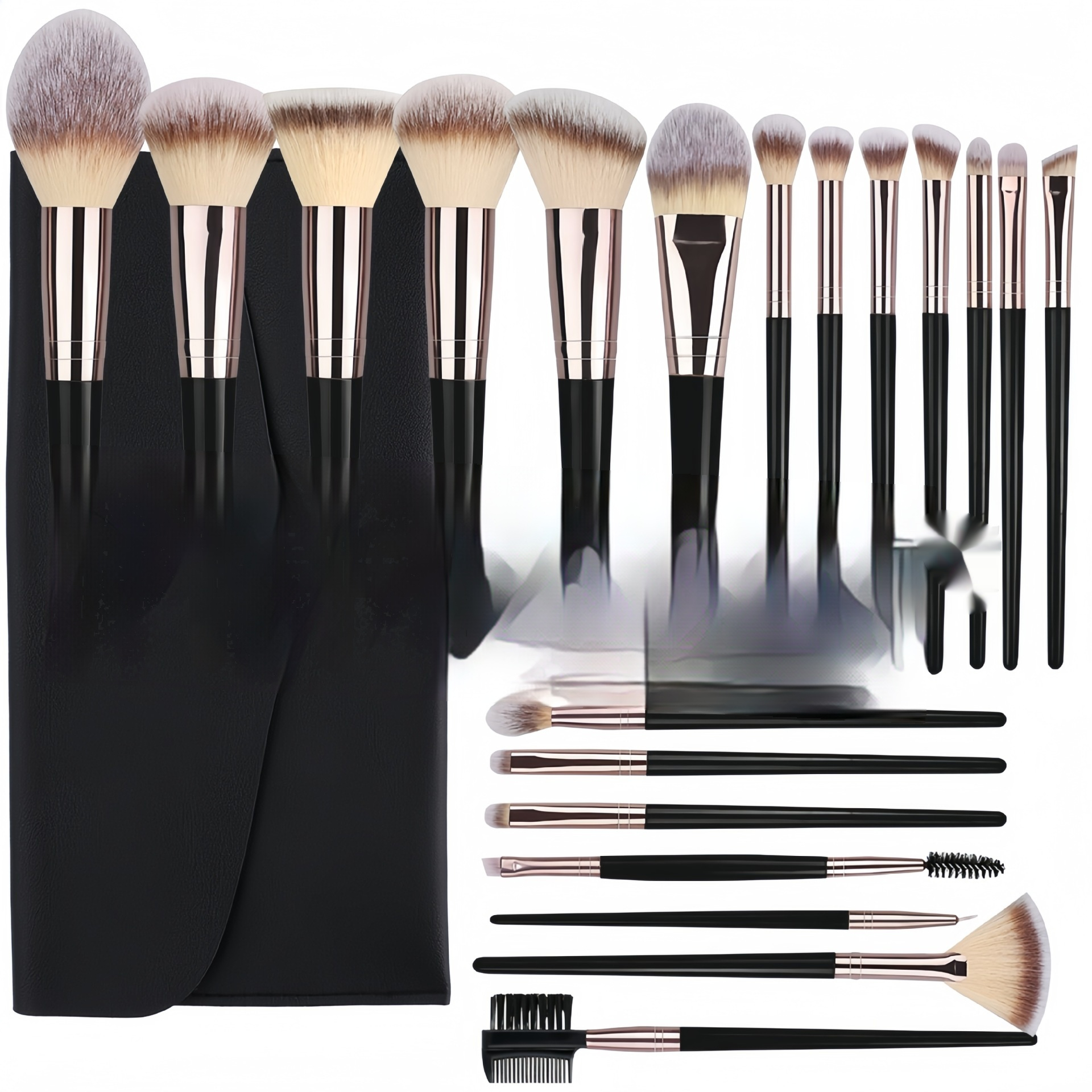 Black Makeup Brush Set – Face & Eyes LadyShow.Store