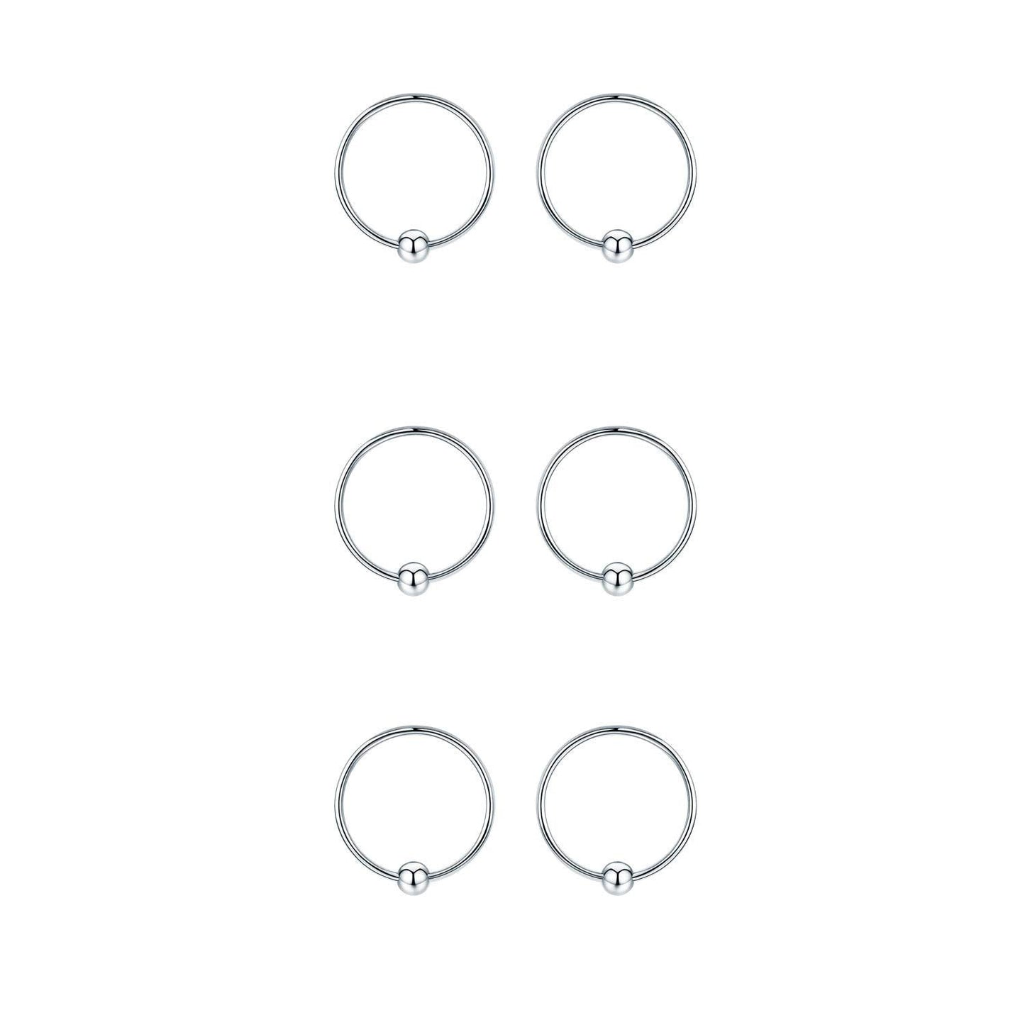 Hypoallergenic Sterling Silver Cartilage Dainty Thin Small Huggie Hoop Earring For Women LadyShow.Store