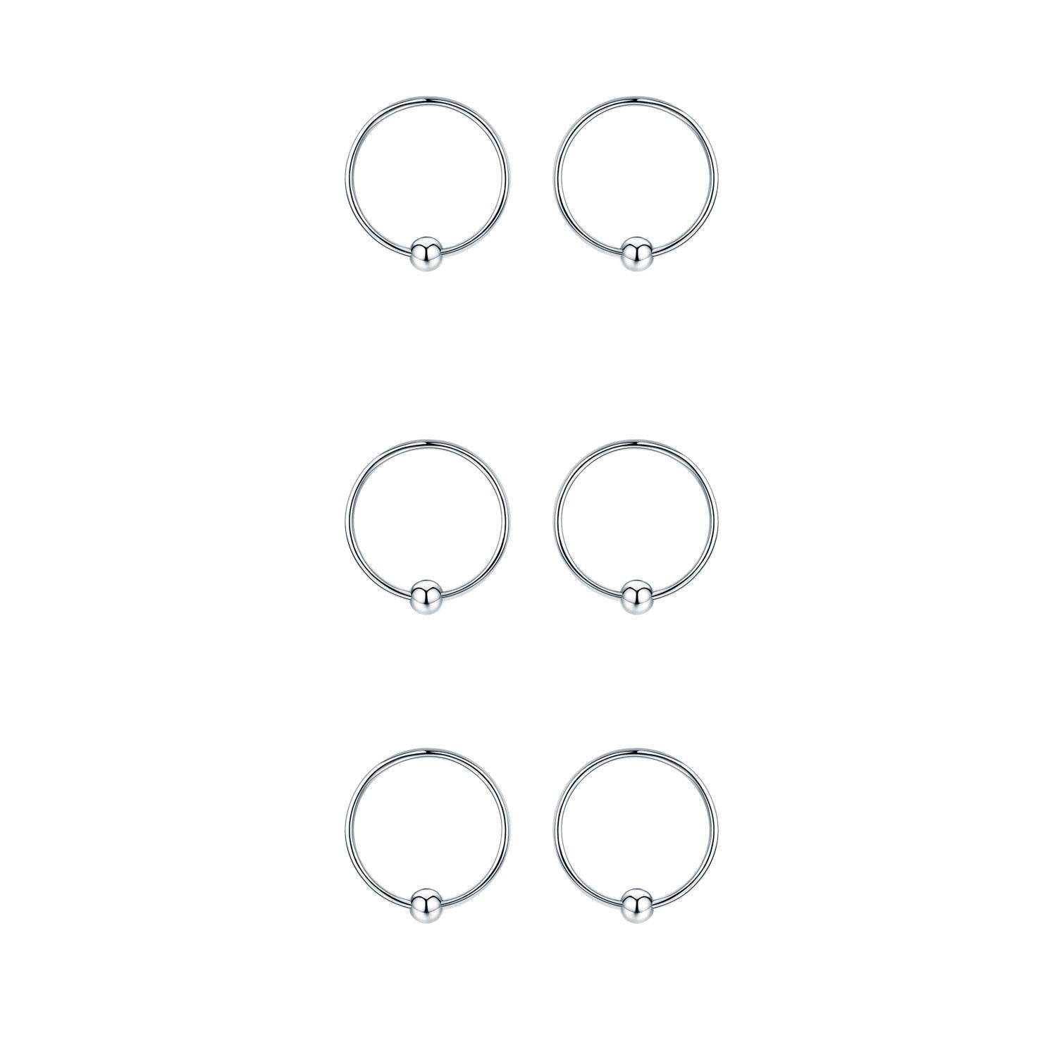 Hypoallergenic Sterling Silver Cartilage Dainty Thin Small Huggie Hoop Earring For Women LadyShow.Store