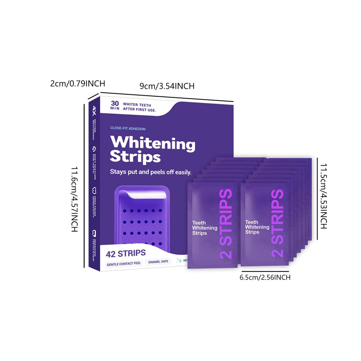 Purple Whitening Toothpaste 21pcs 1box Tri Light Beauty