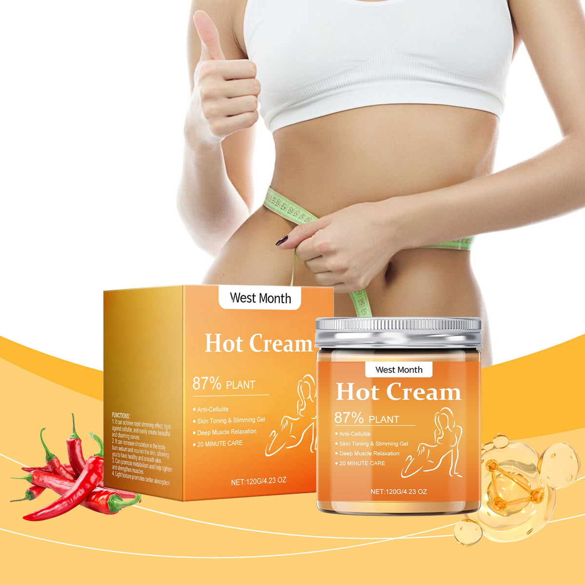 Fat-burning Firming Shaping Cream 120g Box Tri Light Beauty