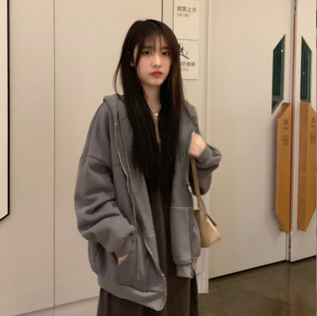 Loose Cardigan Jacket Thickened Plus Fleece LuxuryLifeWay Online Store