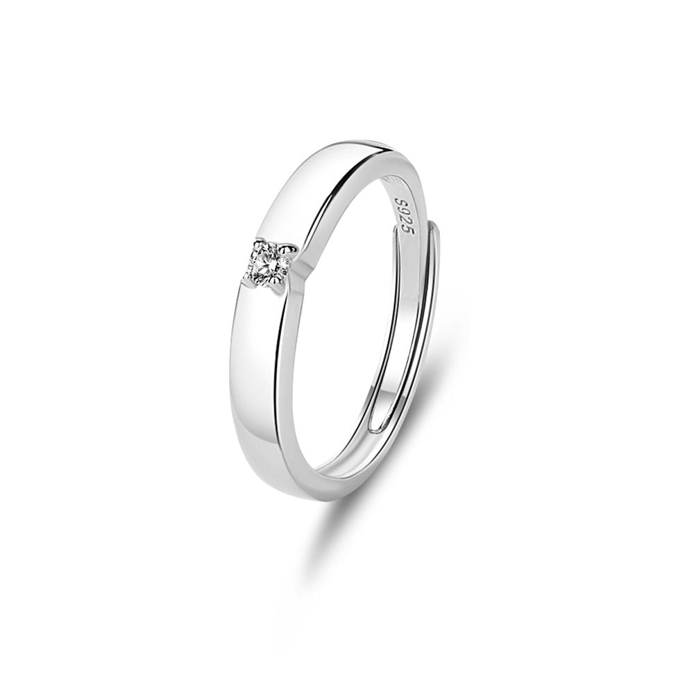 S925 Silver Adjustable Ring For Couples LadyShow.Store