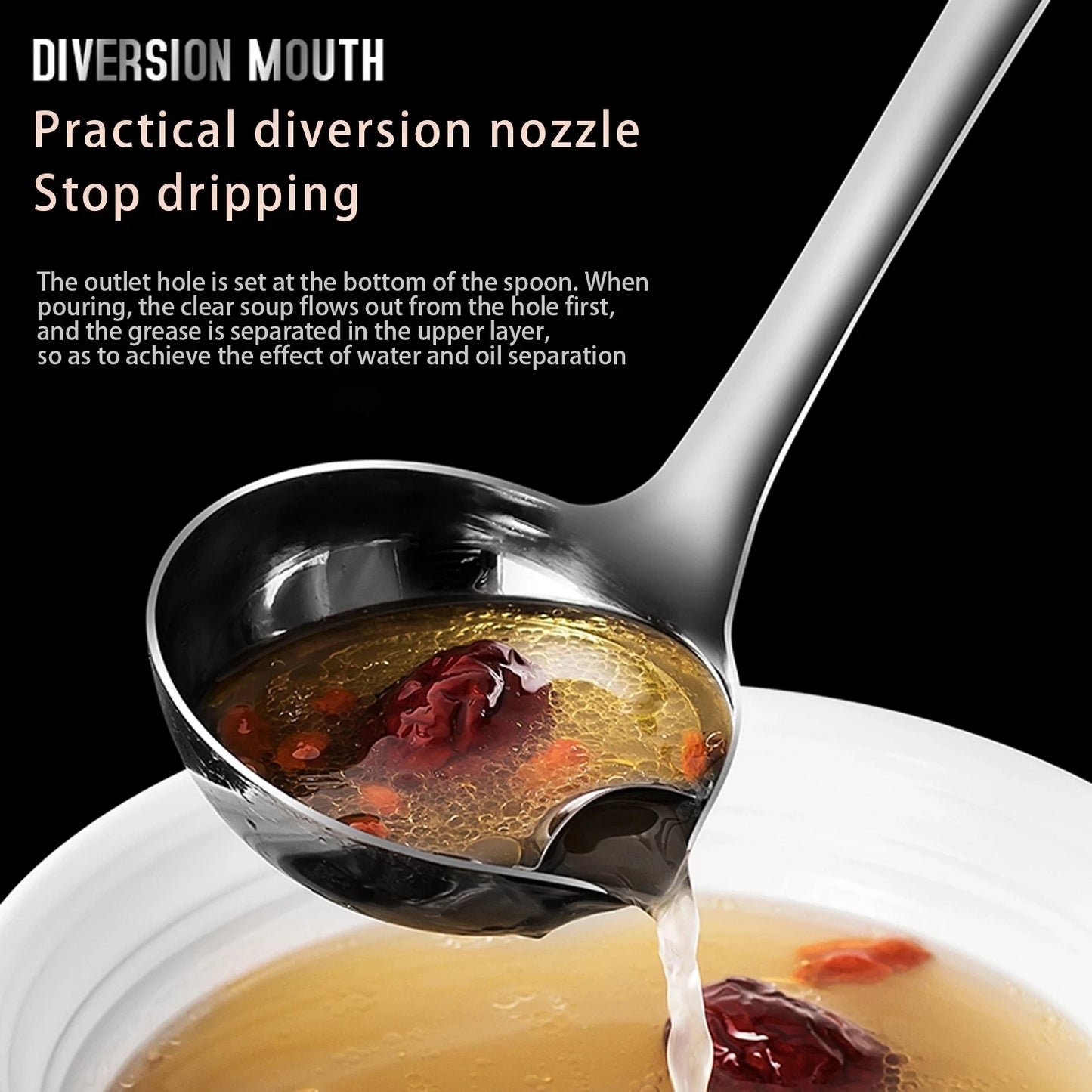 Stainless Steel Soup Oil Separator Spoon Pi-Mart