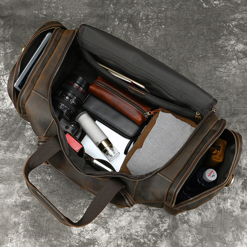 Men's Genuine Leather Handbag Large-Capacity Crossbody Bag LadyShow.Store