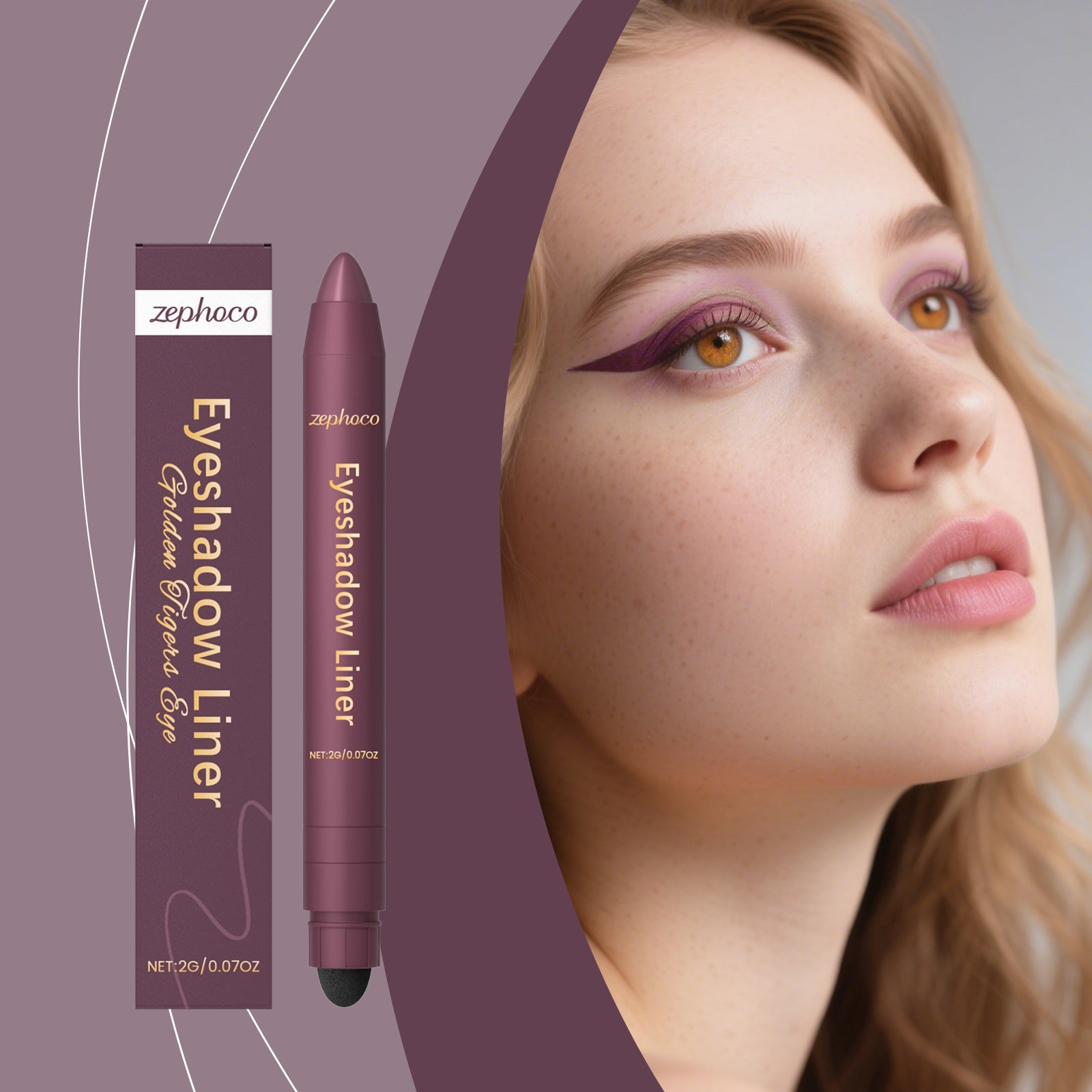 2-in-1 Eyeliner Pencil Golden Tiger's Eye Tri Light Beauty