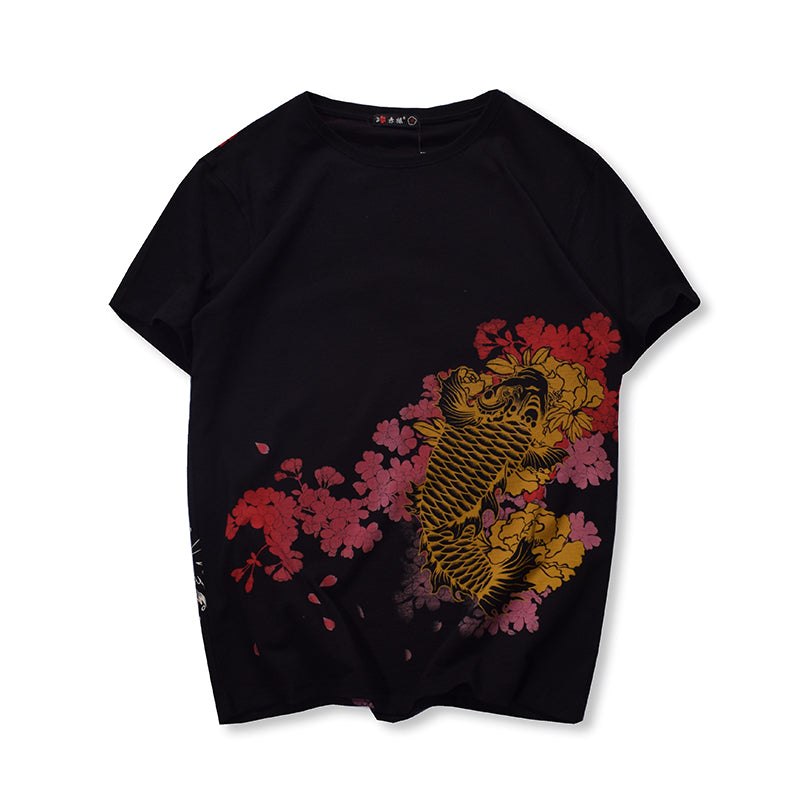 Japanese Style Embroidered T-Shirt for Men (Couple's) Pi-Mart