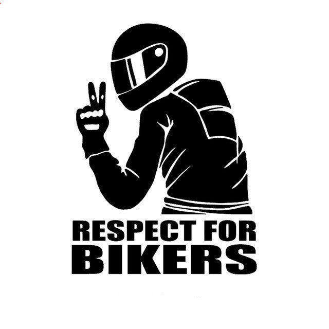 Motorcycle Rider Respect For Bikers Car Stickers