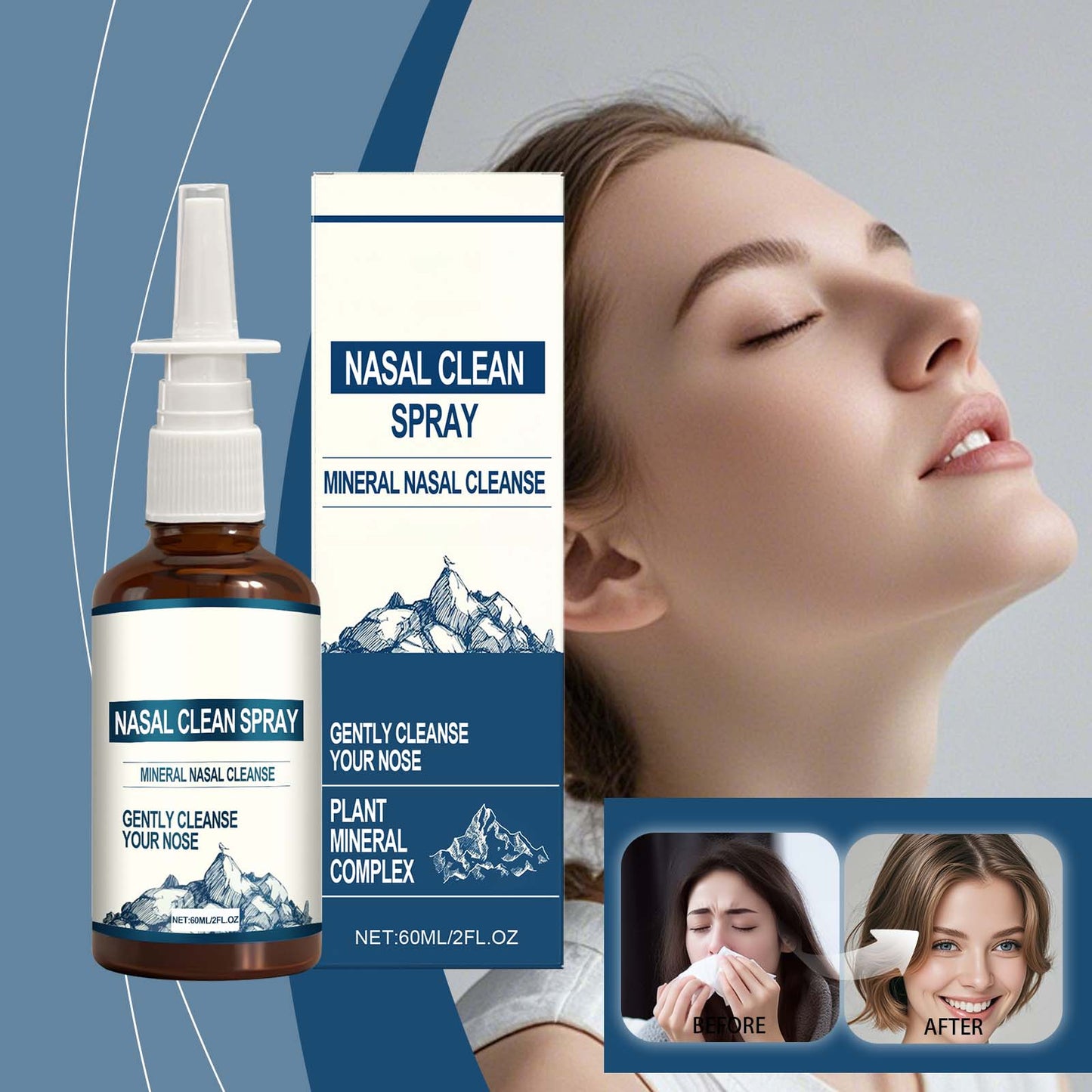 Gentle Nasal Cleansing Spray 60ml Tri Light Beauty