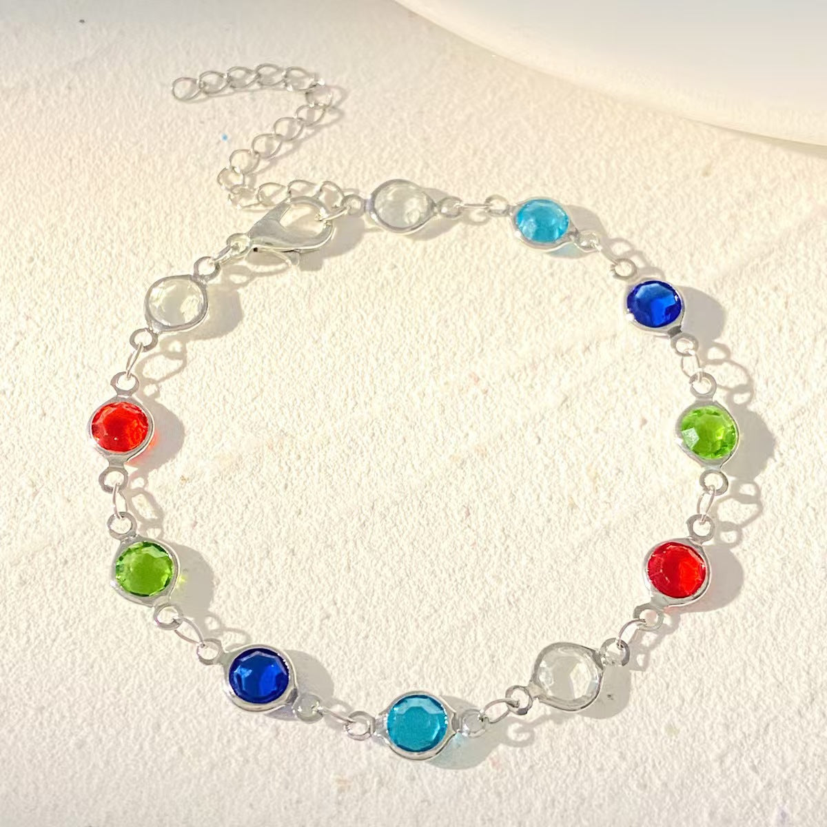 Dopamine Jewelry All-Match Colorful Heart-Shaped Bracelet For Women LadyShow.Store