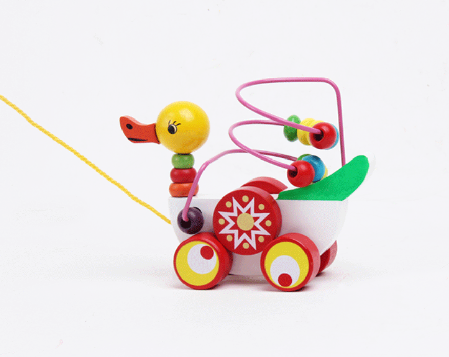 Wooden Duck Pull Toy with Beads for Early Learning LuxuryLifeWay Online Store