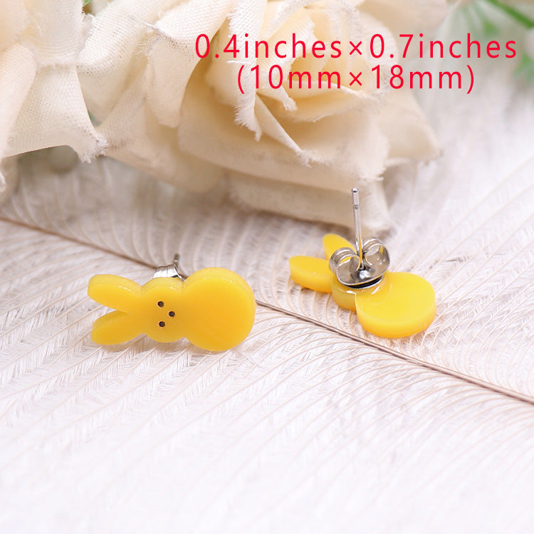 Women's Cute Fashion Rabbit Shape Easter Acrylic Earrings