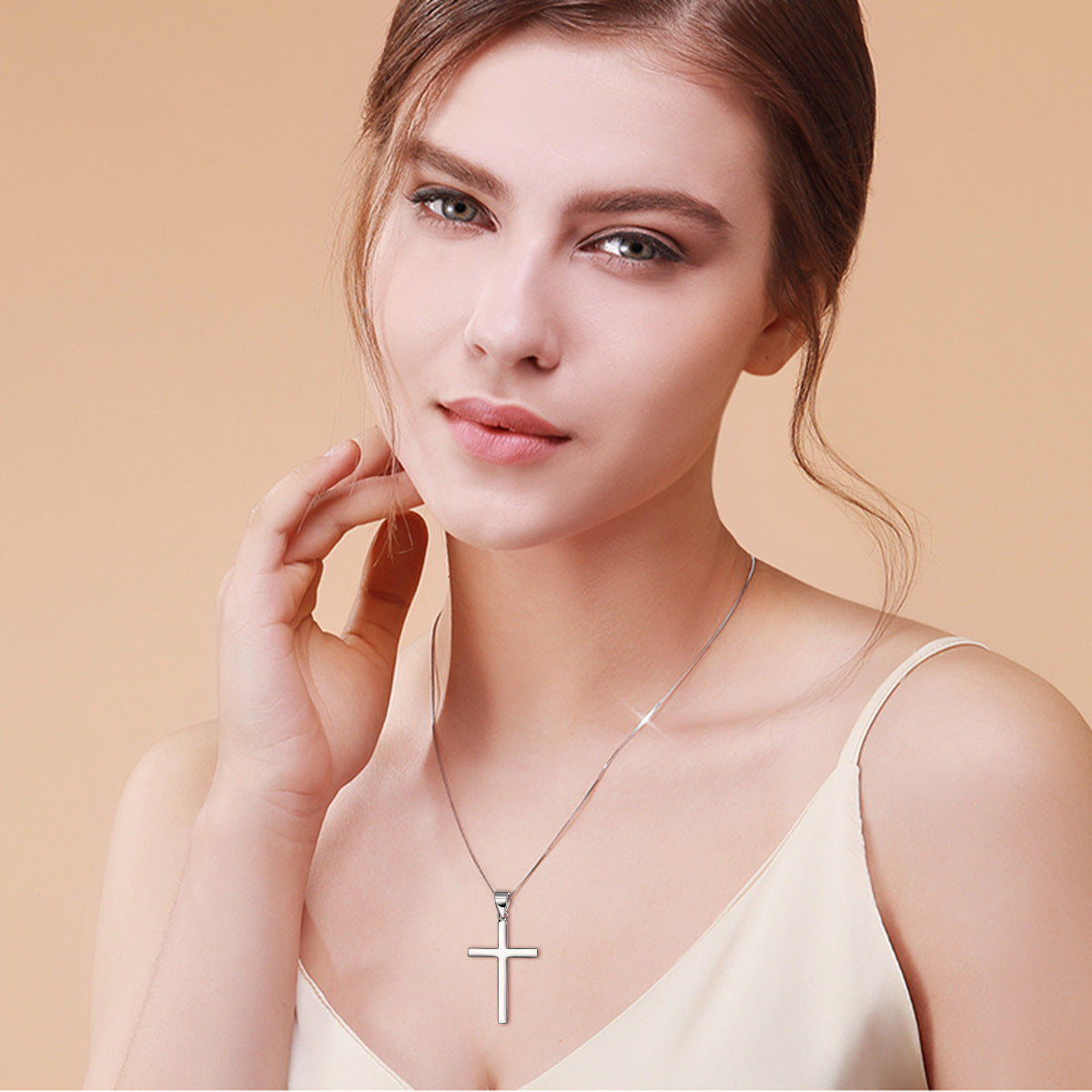 S925 Sterling Silver Cross Necklace LadyShow.Store
