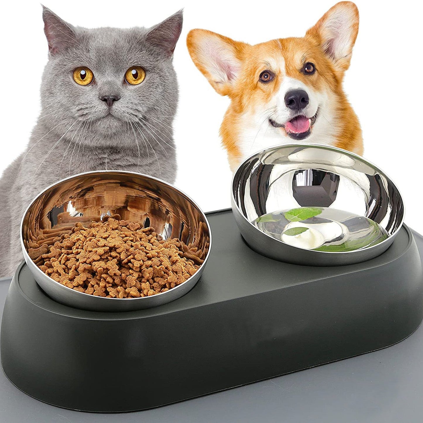 Pet Neck Protection Cat Oblique Mouth Anti-tumble Bowl Pets Fashion