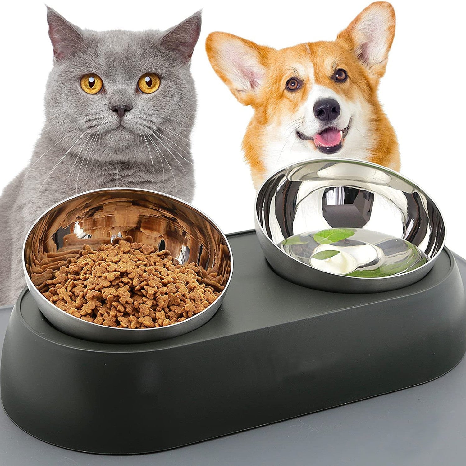 Pet Neck Protection Cat Oblique Mouth Anti-tumble Bowl Pets Fashion