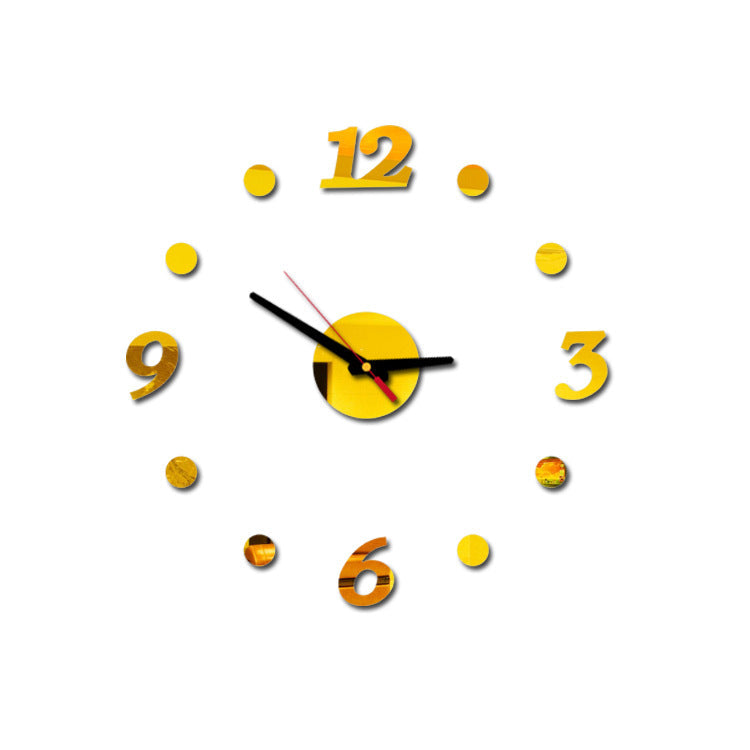Creative Acrylic Silent Mirror Decorative Wall Clock PearlNestDecor.com