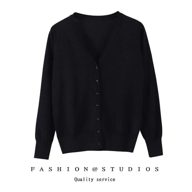 Women's Slim-fit SpringAutumn Plus-size Knitted Cardigan LadyShow.Store