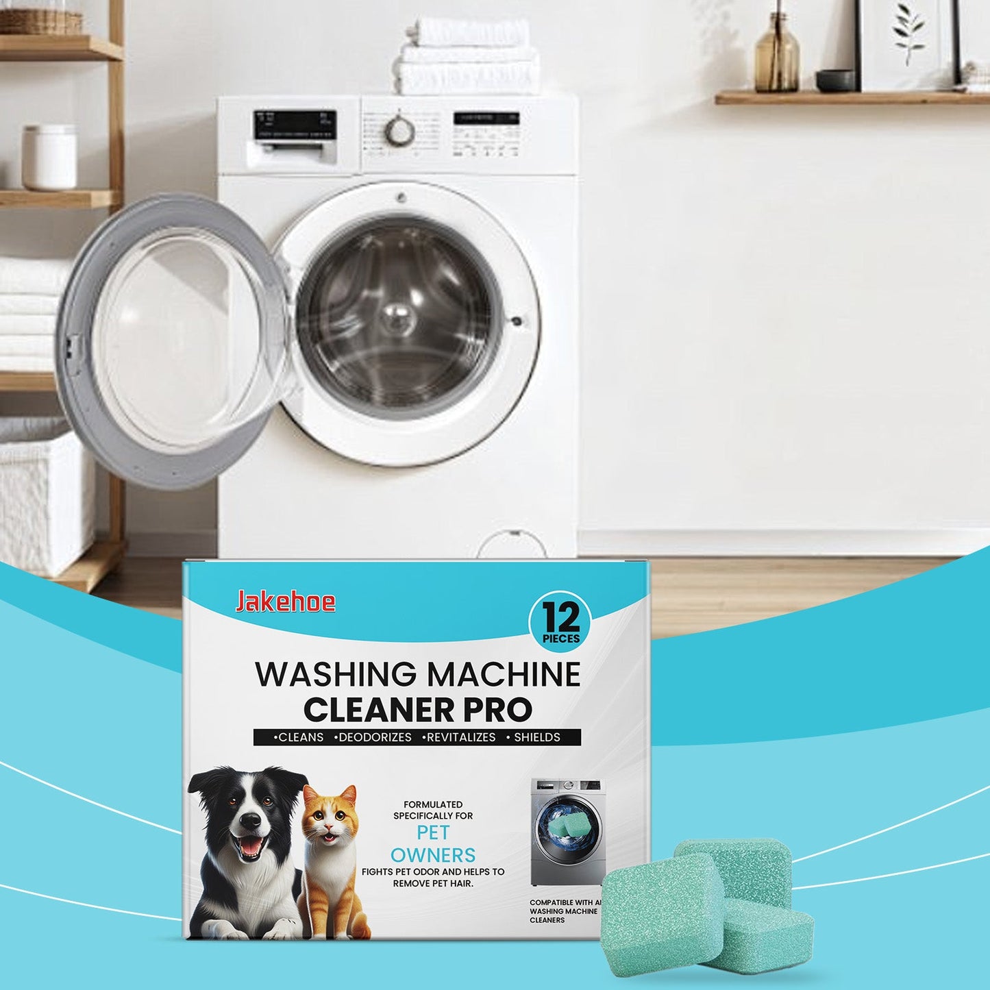 Washing Machine Cleaning Tablets 12pcs Tri Light Beauty