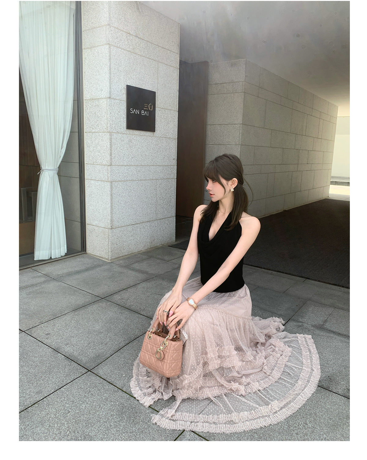 Sweet Floral Mesh Maxi Dress With Intricate Ruffle Detailing And Asymmetrical Hemversatile And Chic LadyShow.Store