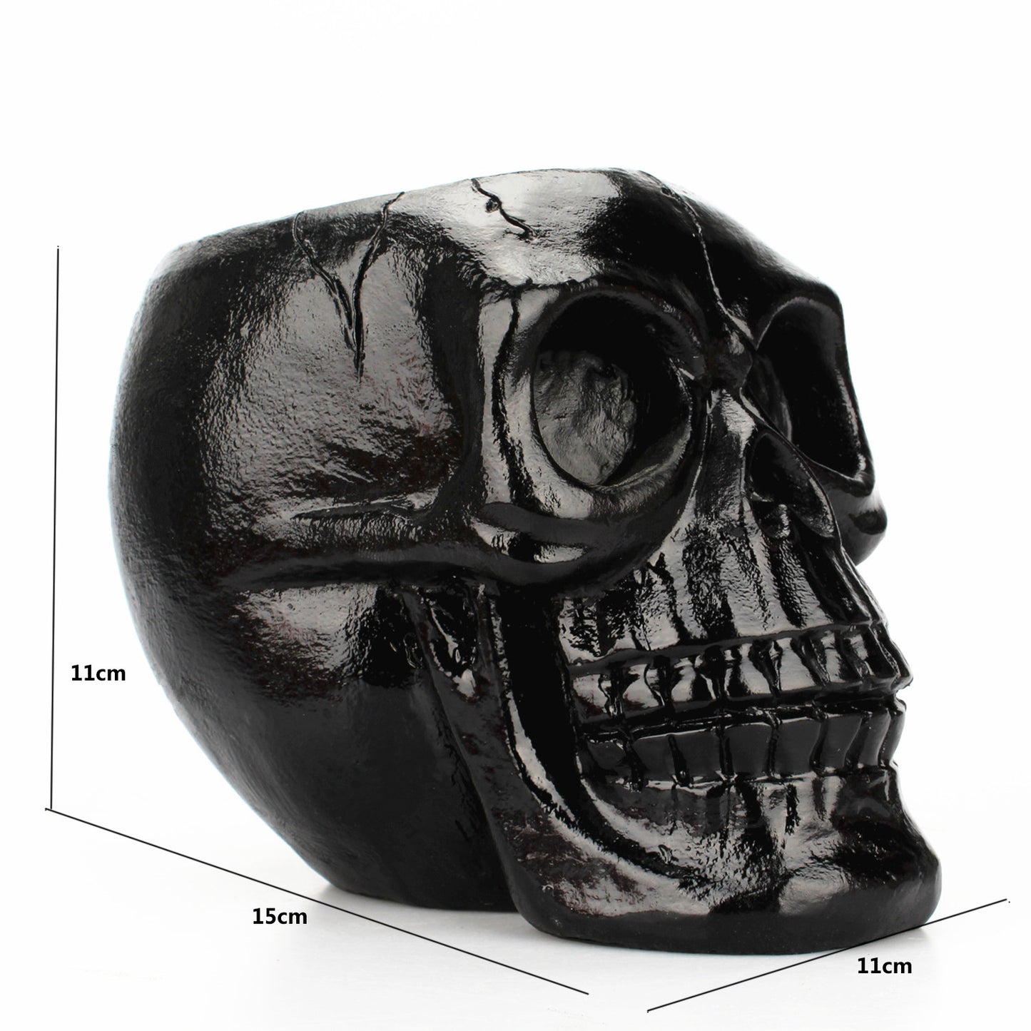 Skull Storage Container Makeup Brush Resin Statue Cultural Personality Stationery Pen Holder Home Desk