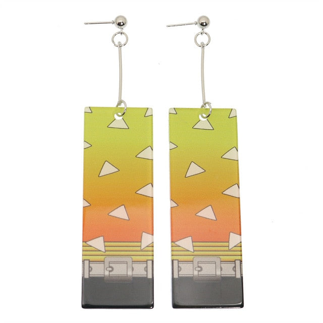 Acrylic Tanjiro Earrings Pi-Mart