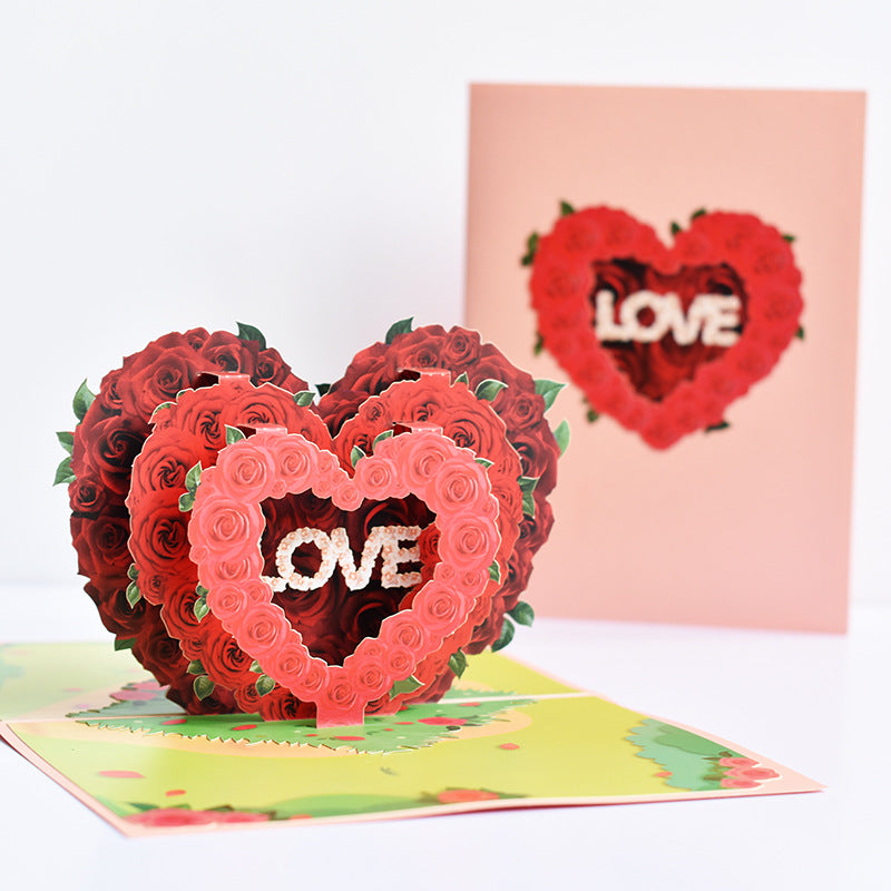 3D Pop-Up Cards Flowers Birthday Card Anniversary Gifts Postcard Maple Cherry Tree Wedding Invitations Greeting Cards LadyShow.Store
