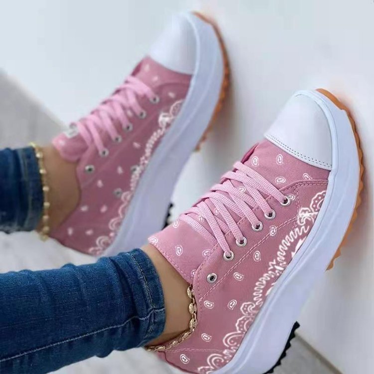 Printed Fashion Wedge Spring Casual Sneakers LadyShow.Store