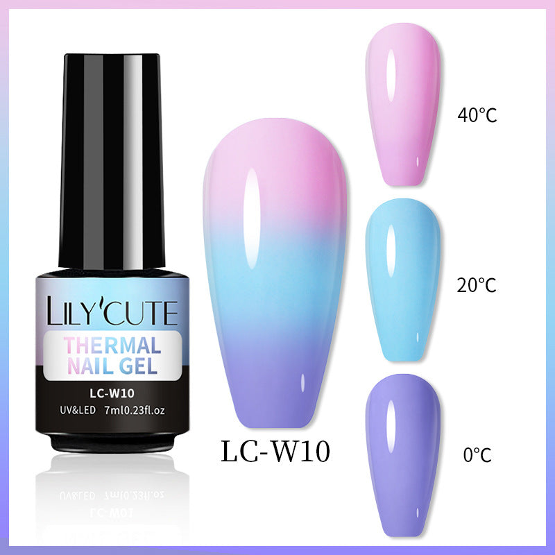 Temperature Change Glitter UV Polish Three-section Color Change LadyShow.Store