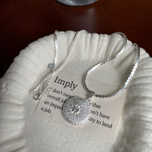 S925 Sterling Silver Zircon Necklace LadyShow.Store