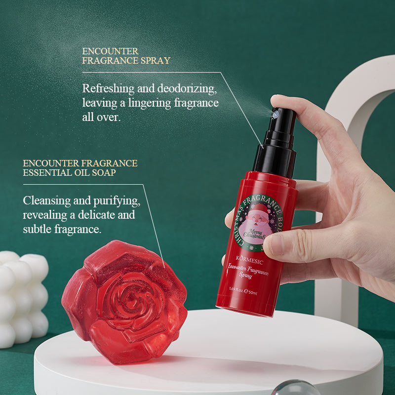 KORMESIC Christmas Fragrance Set  For Foreign Trade 50ml-100g-50g-30g Tri Light Beauty