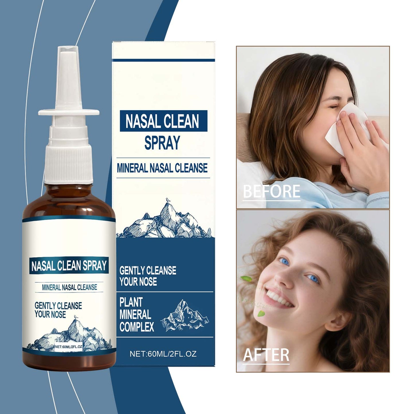 Gentle Nasal Cleansing Spray 60ml Tri Light Beauty
